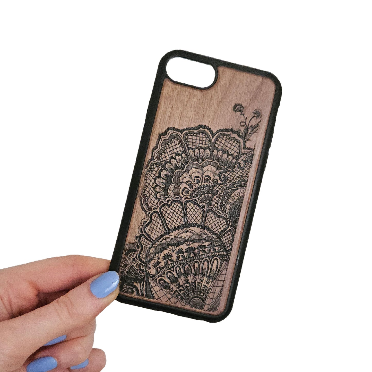 Custom Phone Case - Walnut Wood