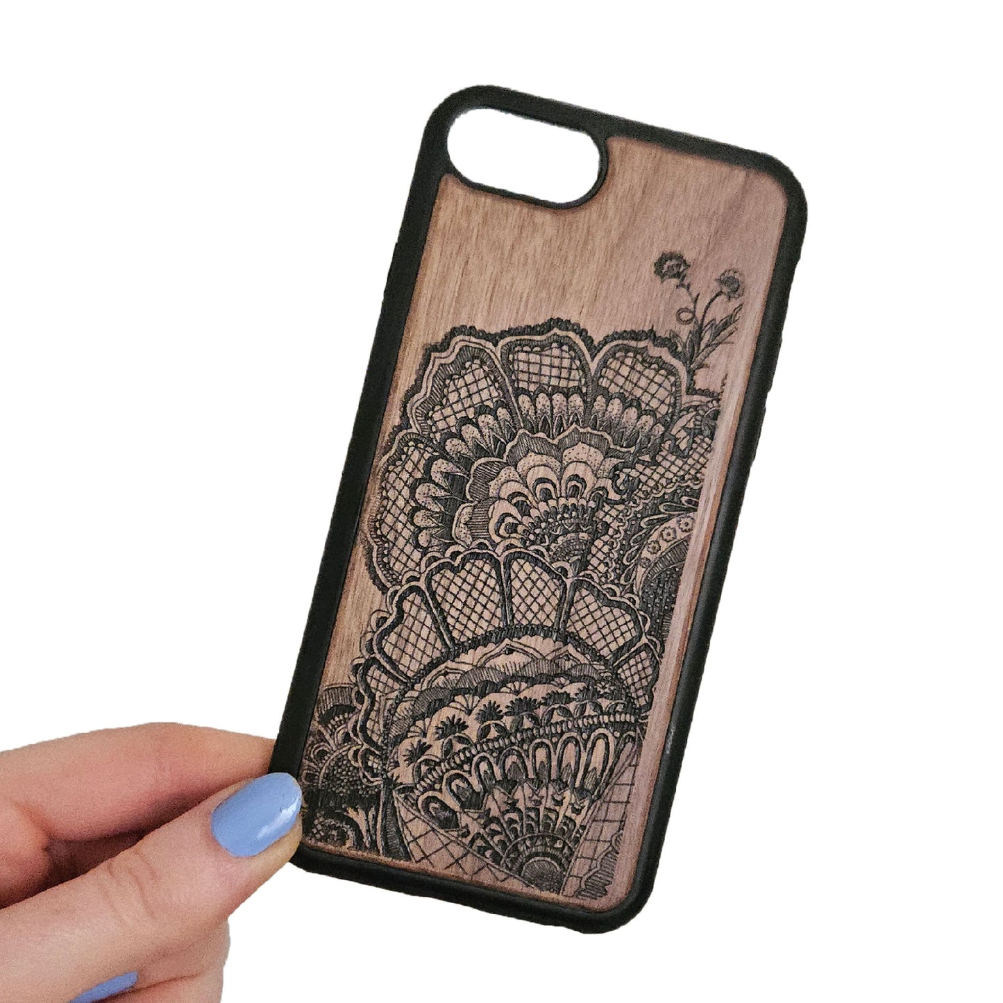 Custom Phone Case - Walnut Wood