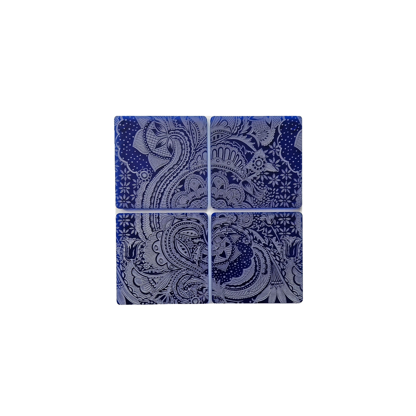 Blue Floral Coasters