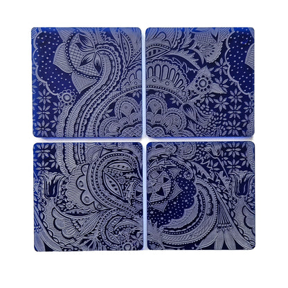 Blue Floral Coasters