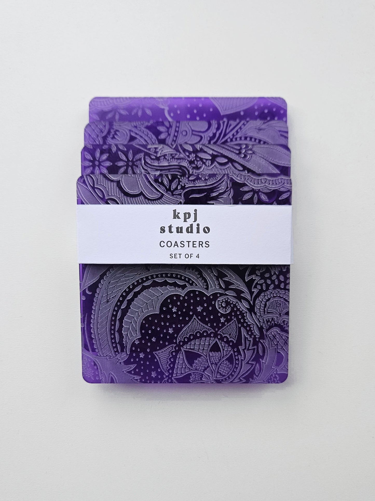 Purple Floral Coasters