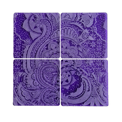 Purple Floral Coasters