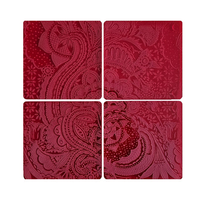 Red Floral Coasters