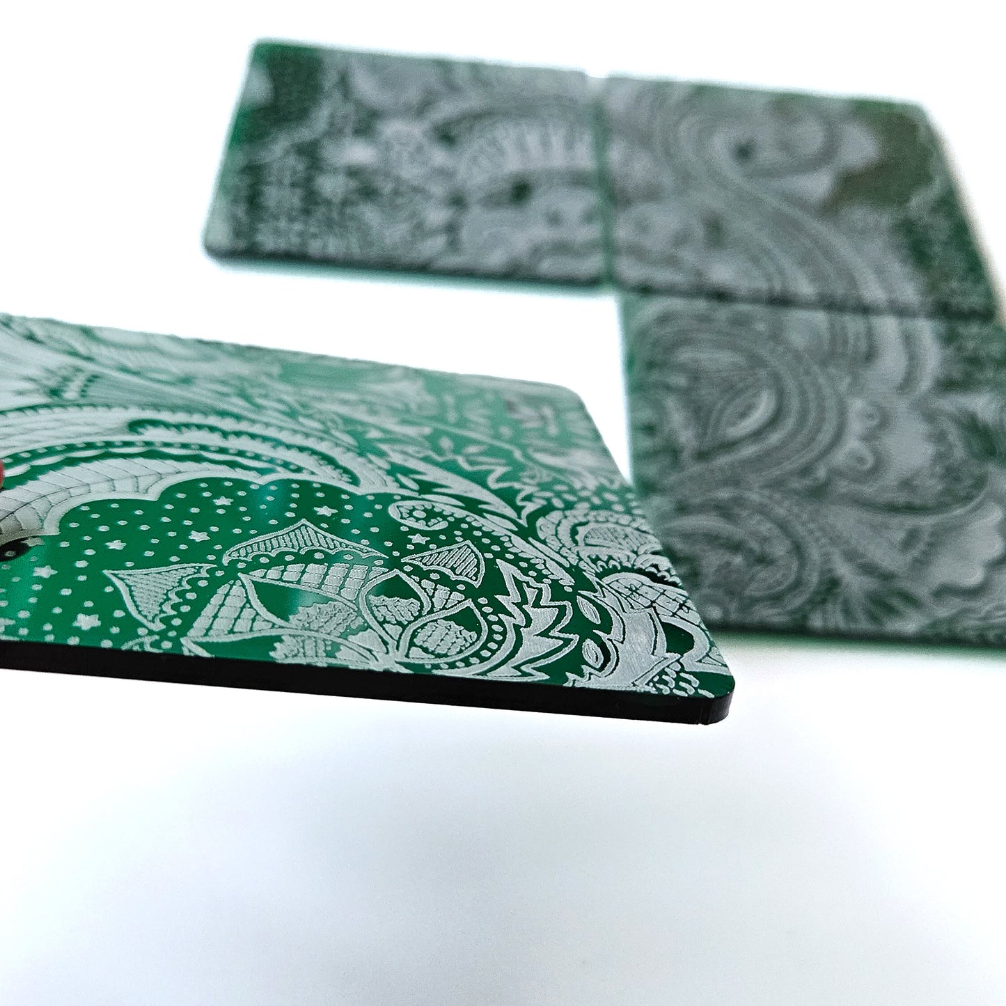 Green Floral Coasters