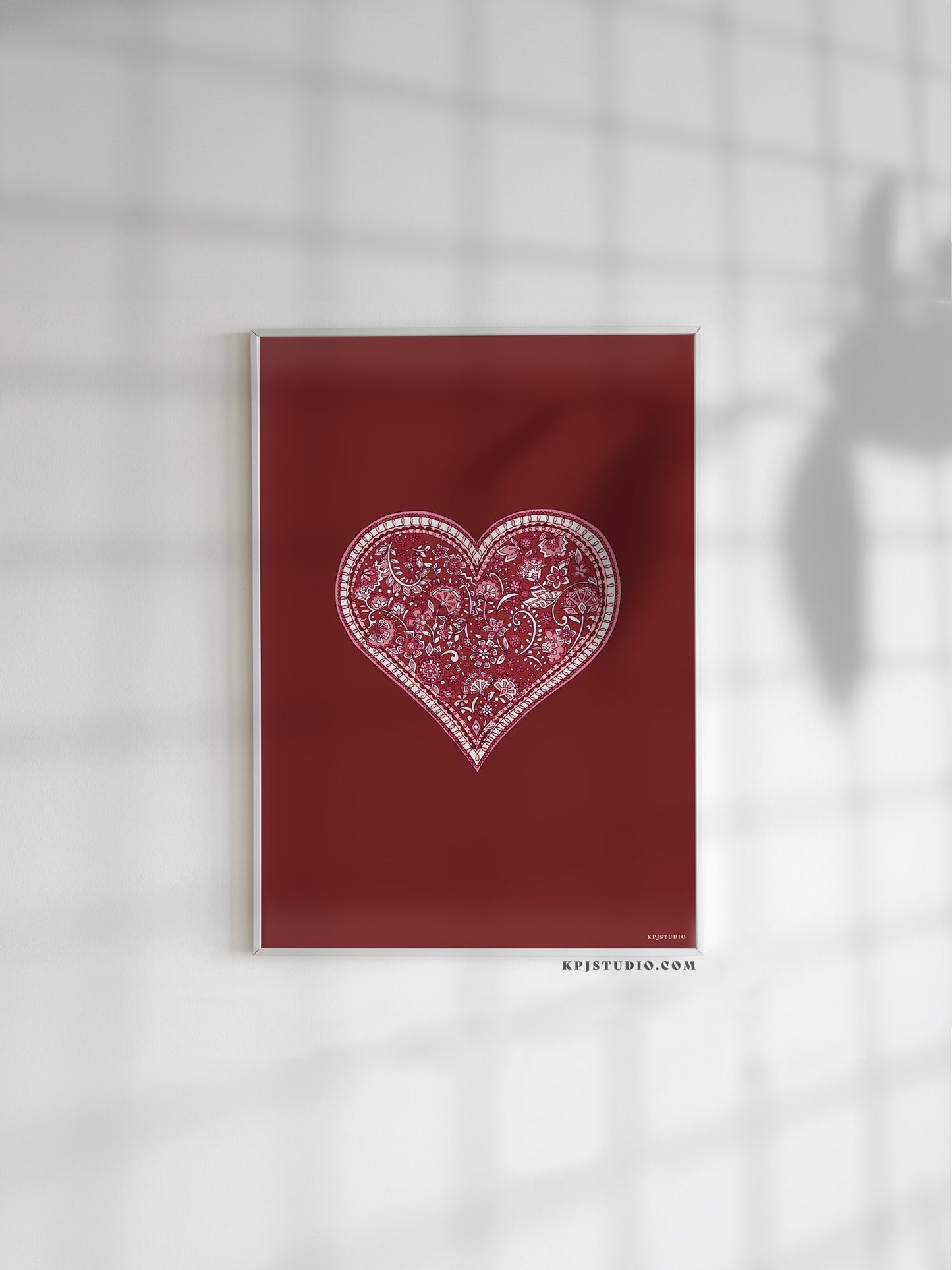 Custom Red Heart Print