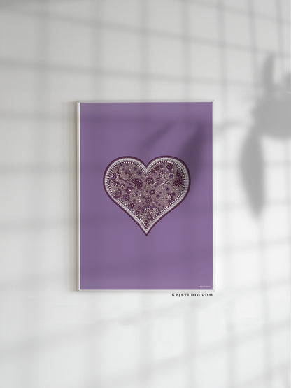 Custom Colour Heart Print