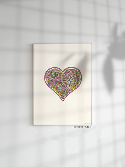 Custom Colour Heart Print