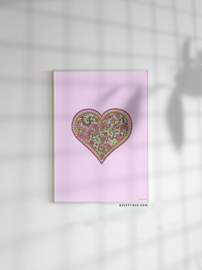 Custom Colour Heart Print