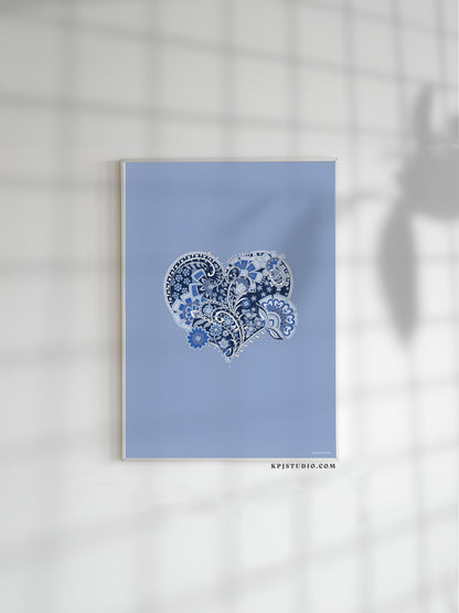 Custom Colour Heart Bouquet Print