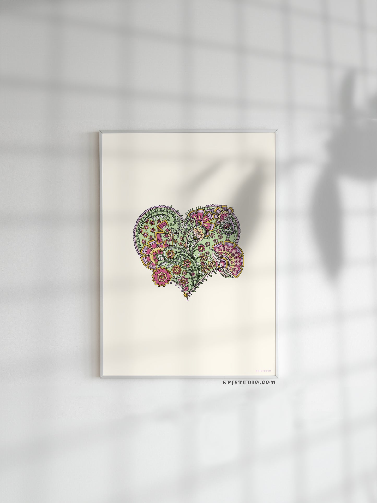 Custom Colour Heart Bouquet Print