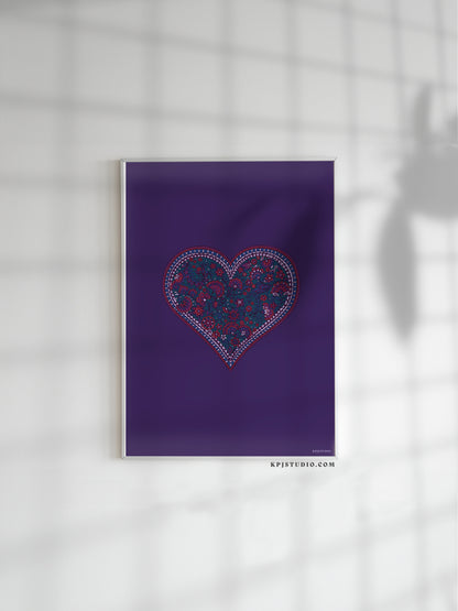 Custom Colour Heart Print