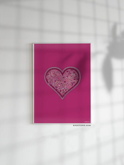 Custom Colour Heart Print