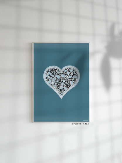 Custom Colour Heart Print