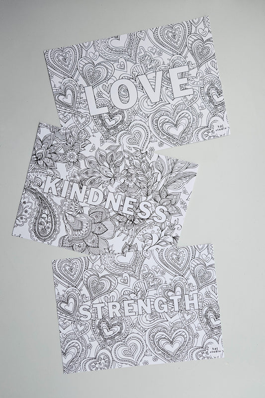 Virtues of Compassion Colouring Pages